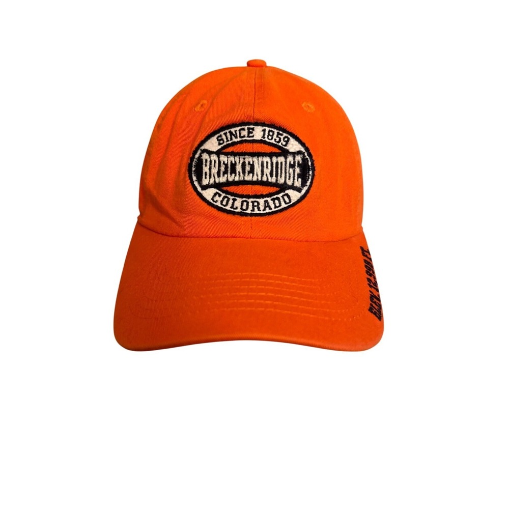 Breckenridge Colorado Orange Cap By Gear For Sports Medium Authentic Branded Hea